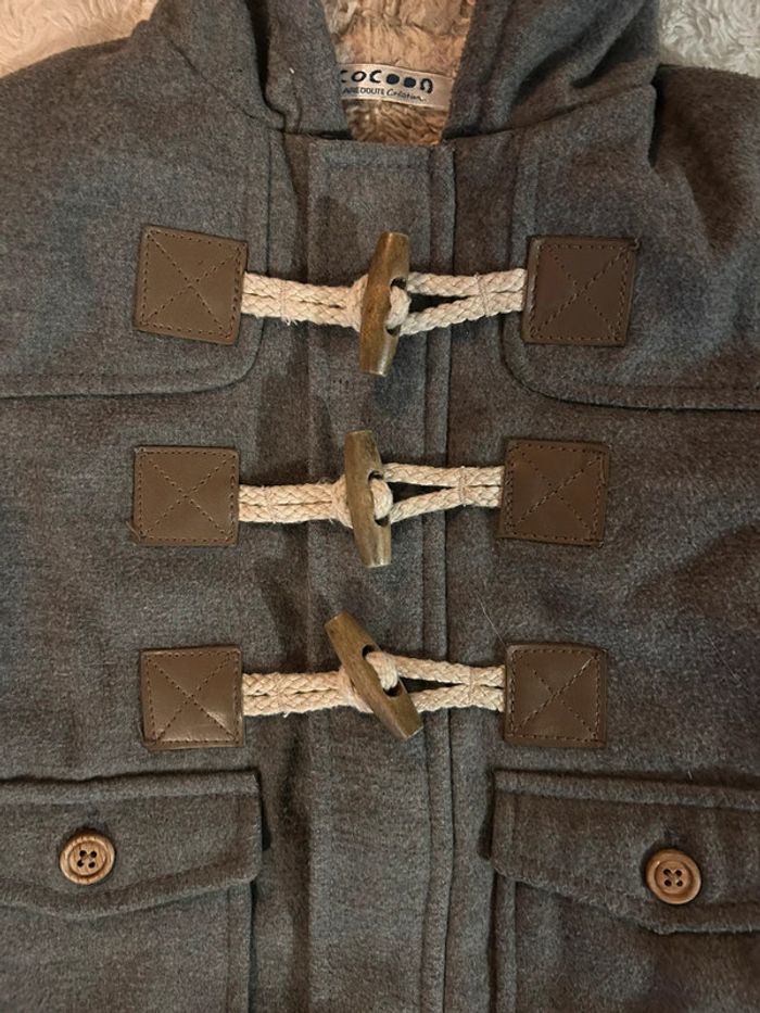 Duffle coat cocoon 9 mois comme neuf - photo numéro 2