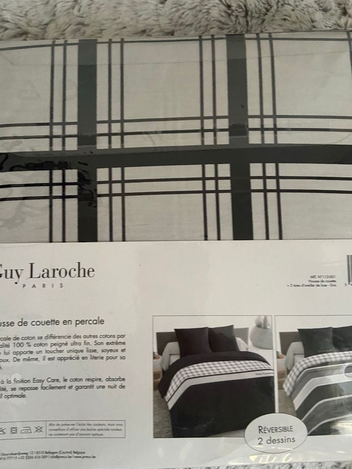 2 parure de lit 240/220 Guy Laroche 100% percale de coton neuves - photo numéro 2