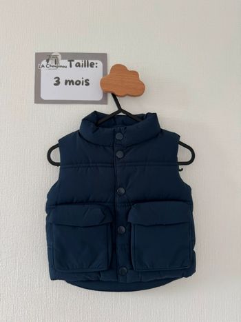Doudoune sans manches - taille 3 mois 🌼