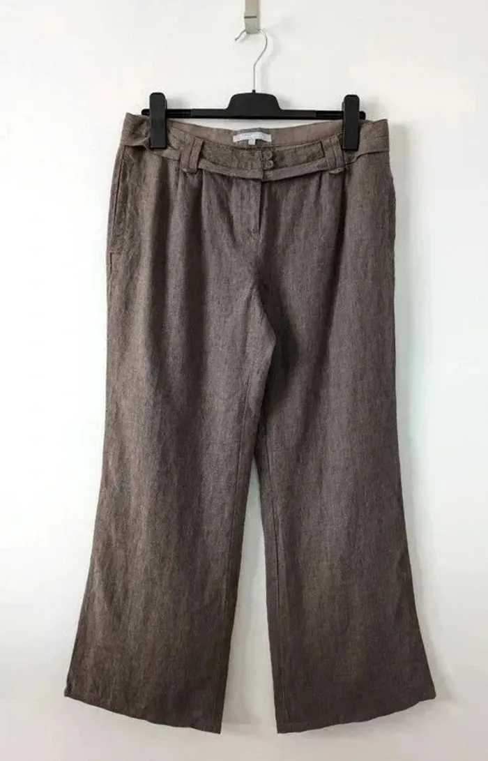 Pantalon d'été 100% lin - Somewhere - taille 42 - photo numéro 2