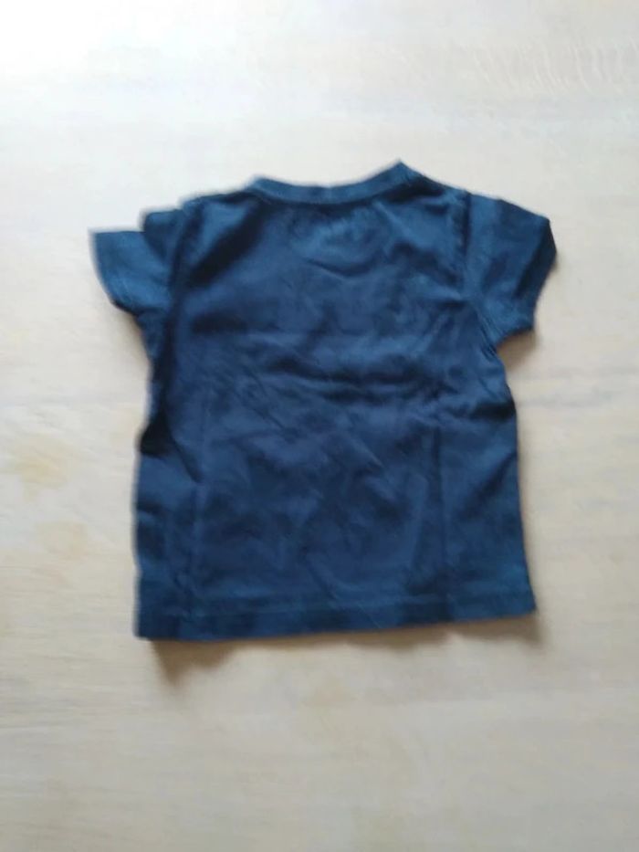 Tee-shirt mixte bleu marine 6 mois - photo numéro 3