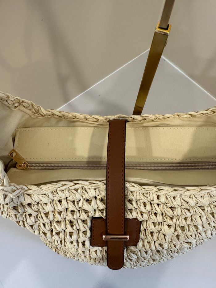 Sac effet paille  raphia neuf avec étiquette - photo numéro 6