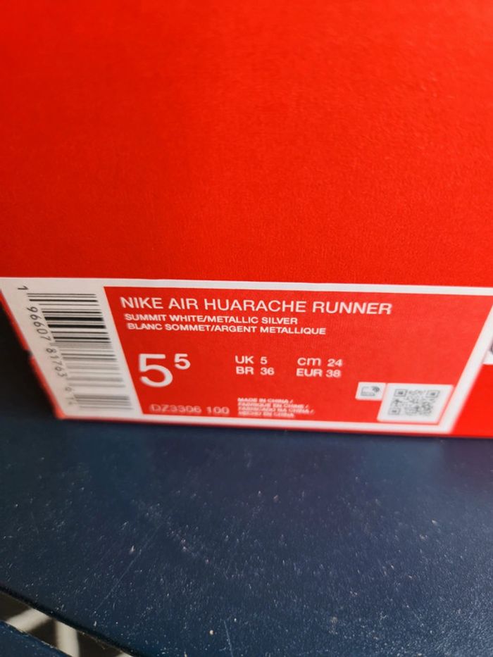 Nike air huarache runner bleu grise Taille 38 neuves - photo numéro 9