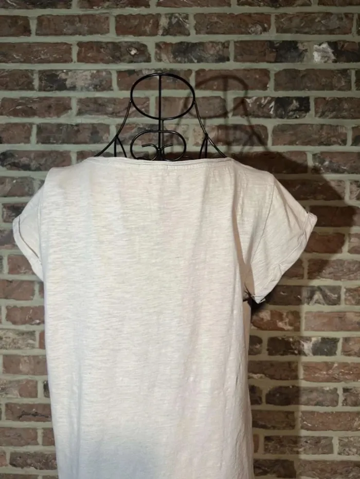 T-shirt beige Esprit uni Taille US: M , F : L - photo numéro 12
