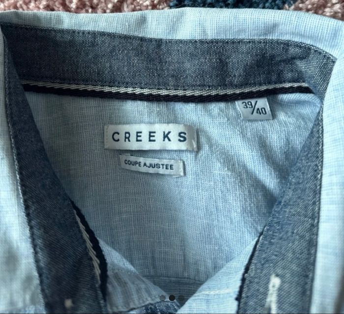 Chemise creeks bleu ciel très bonne état - photo numéro 3