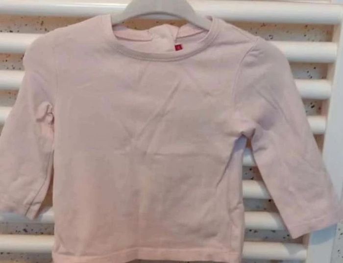 Tee shirt manche longue rose DPAM Taille 6 mois - photo numéro 2
