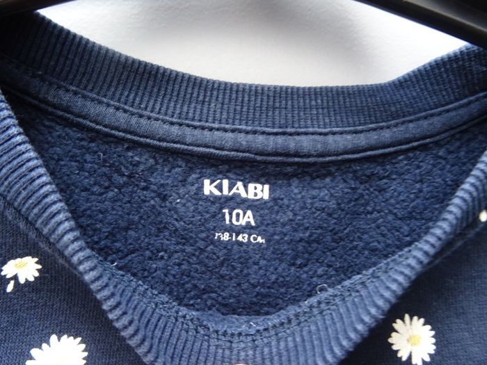Sweat-shirt bleu à fleurs- 10 ans - photo numéro 2