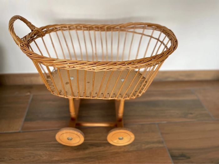 Landau osier pour poupée - photo numéro 2