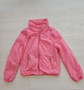 Veste légère rose fushia Zara - taille 128cm - zip - coupe vent - printemps été