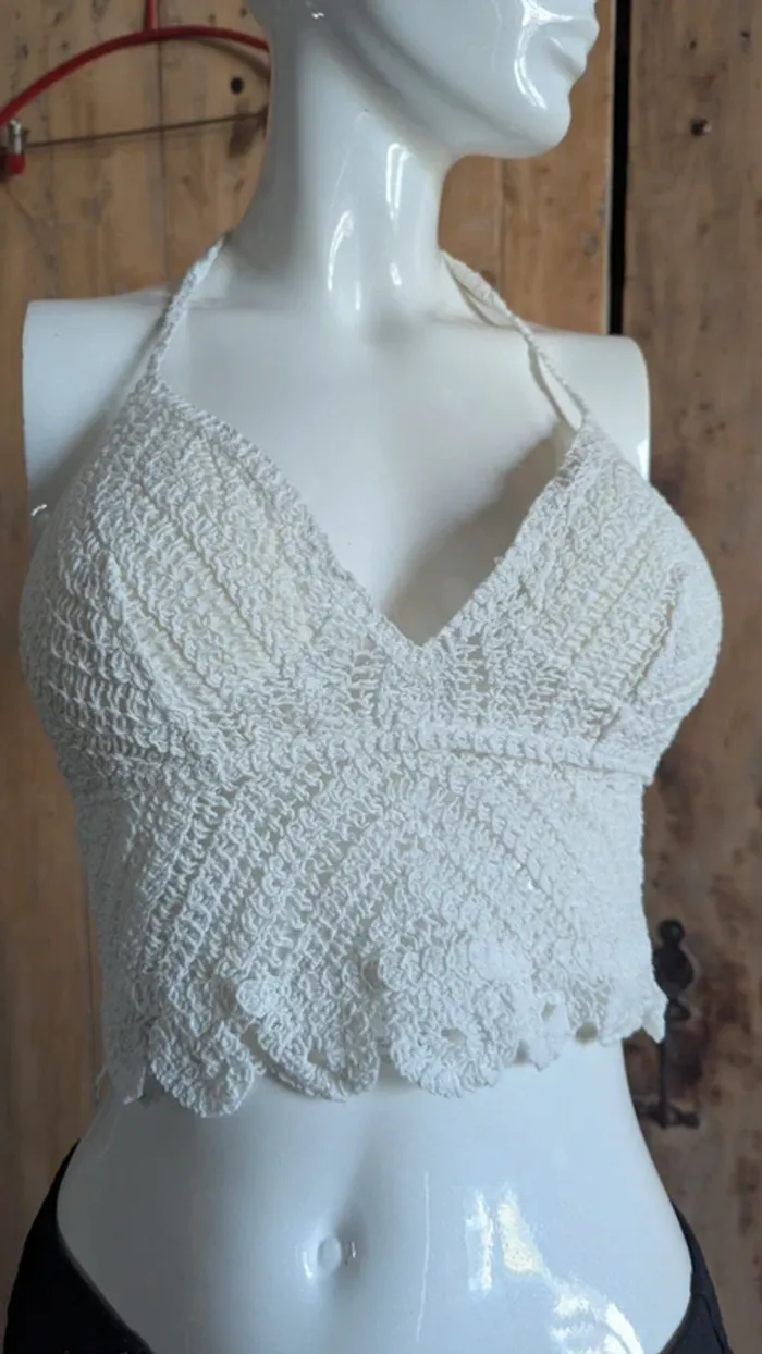 Lot 2 tops crochet plage S - photo numéro 3