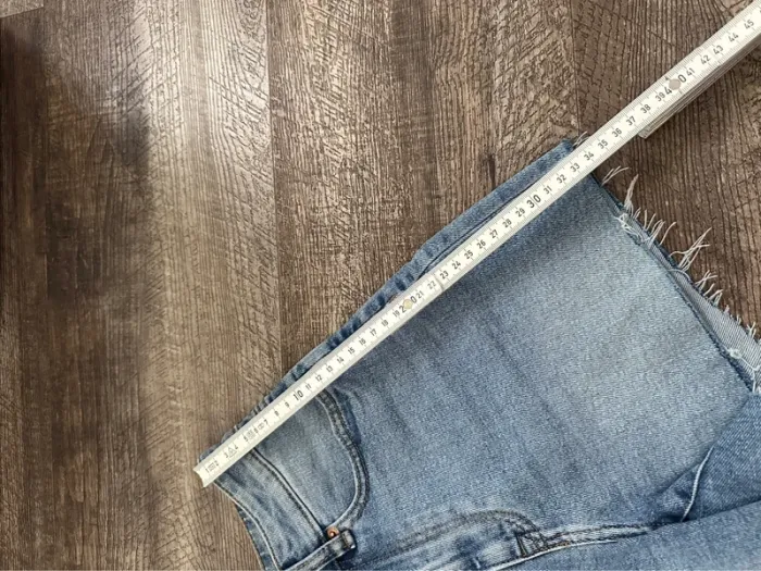 Short en jeans taille haute hm slim - photo numéro 5