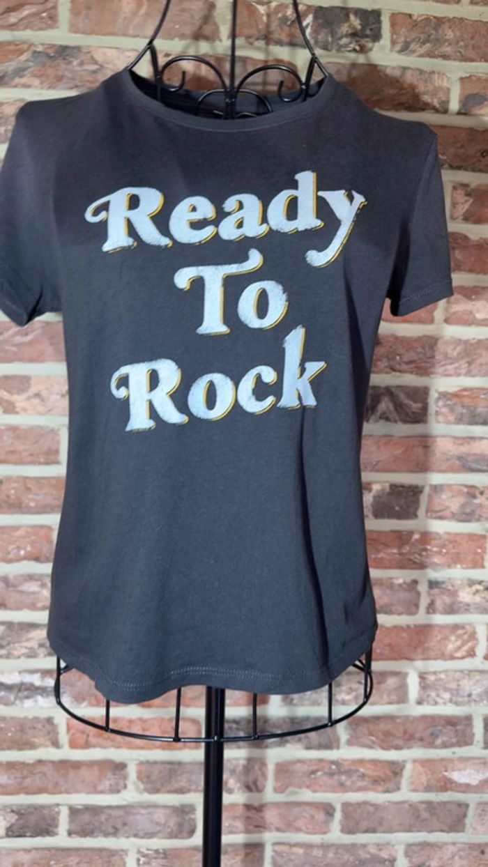 T-shirt gris Ready To Rock Kiabi XS / 14 ans - photo numéro 3