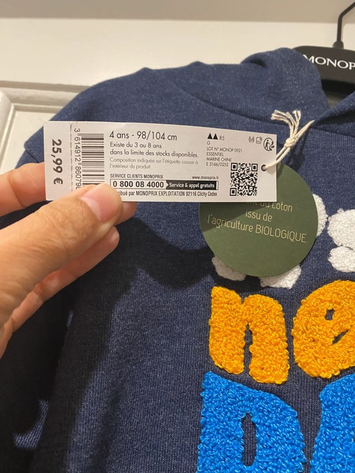 Sweat-shirt Monoprix Kids neuf - photo numéro 3