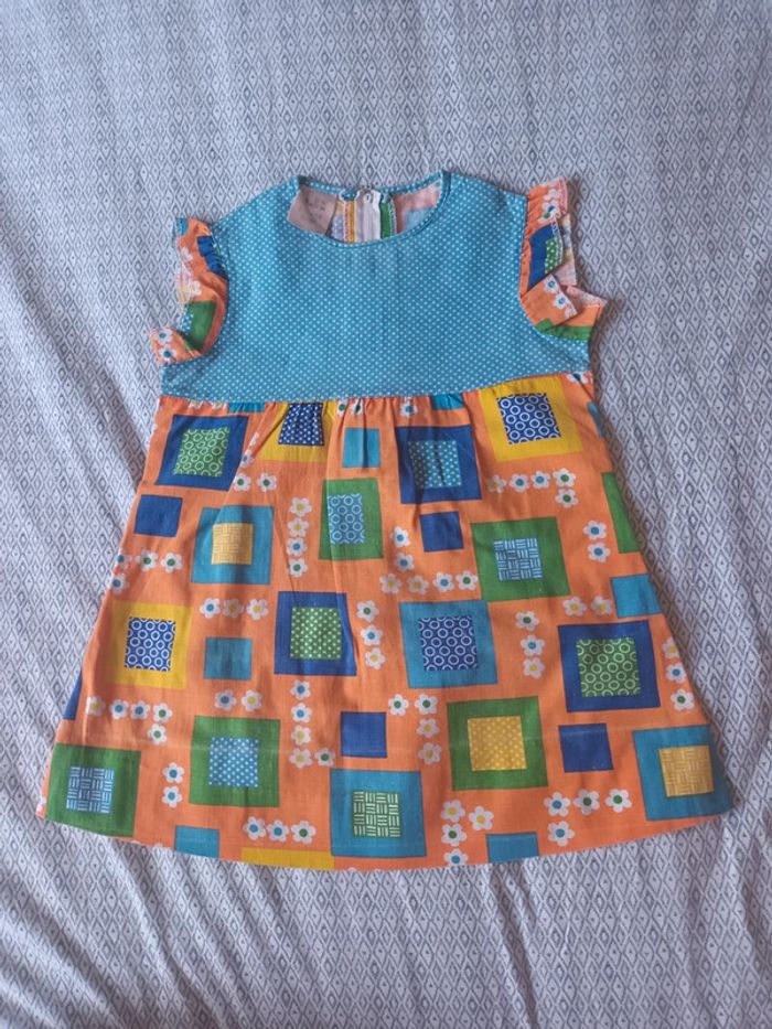 Robe trapèze mini originale années 70