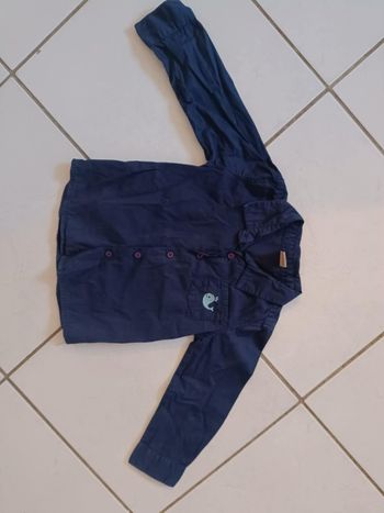 Chemise bleu marine garçon 36 mois Boite à Malices