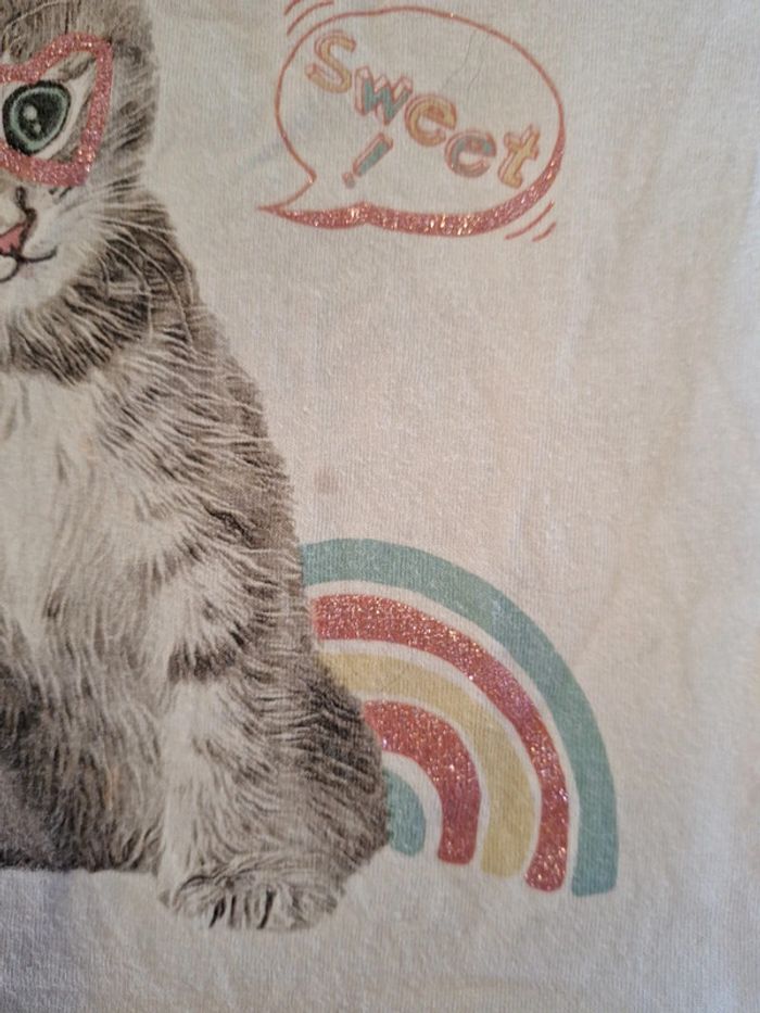 Tee-shirt 4 ans chat - photo numéro 2