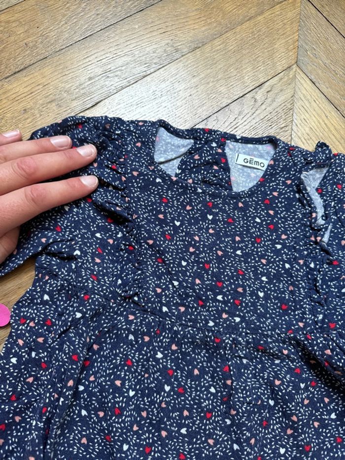 Chemisier fille 24 mois GÉMO cœurs très bon état - photo numéro 2