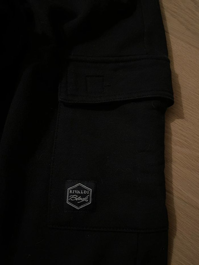 Pantalon jogging noir molleton - Rivaldi Black - S - photo numéro 3