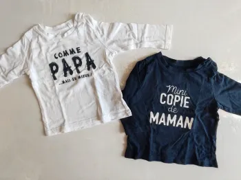 Lot maillots manches longue 9 mois