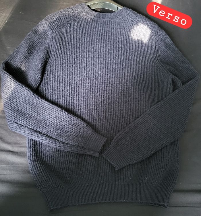 Pull en maille Mango taille L bleu marine en très bon etat mixte en très bon état. - photo numéro 2