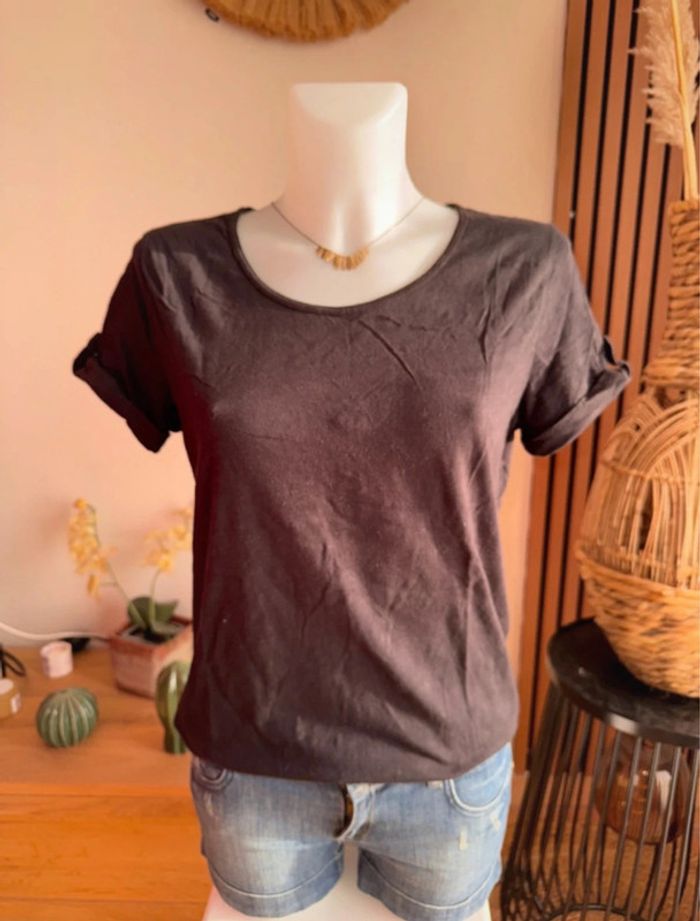 T-shirt manches courtes marron - photo numéro 3
