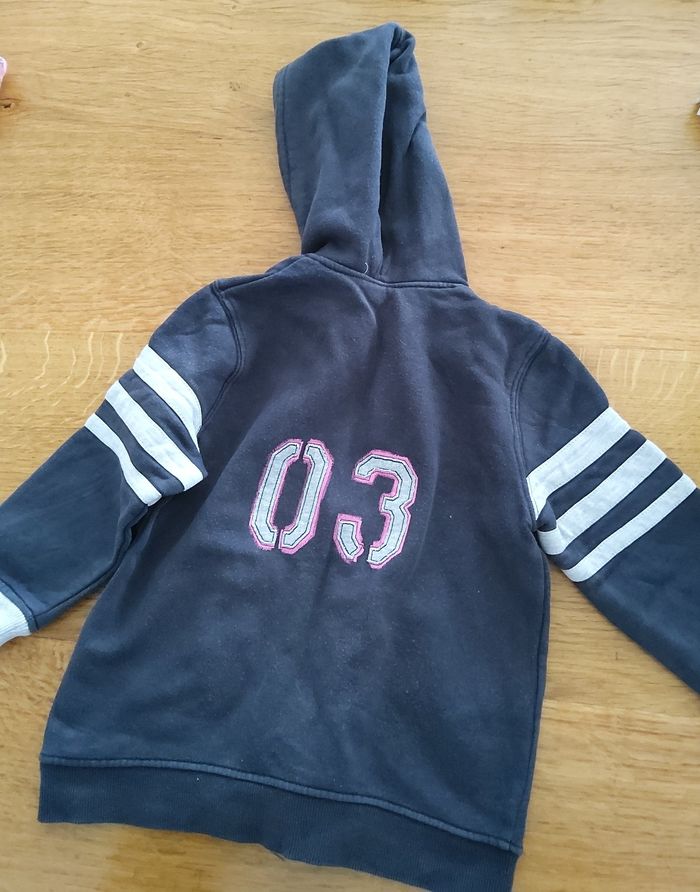 Gilet zippé bleu foncé Sucre d’Orge - photo numéro 2