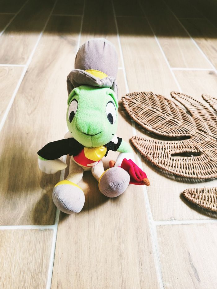 🦗Peluche/doudou Jiminy Cricket Pinocchio Disneyland Paris
