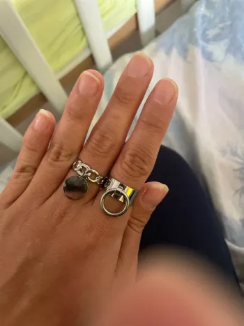 Bague argenté acier inoxydable