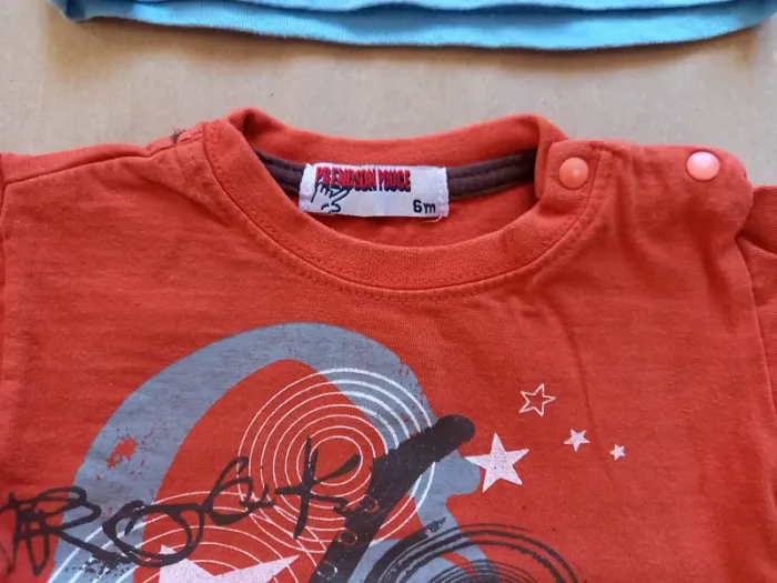 Lot 2 T-shirts ML 6 mois - photo numéro 3