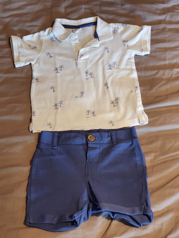 2 ensembles t shirt et short 6/9mois 68cm