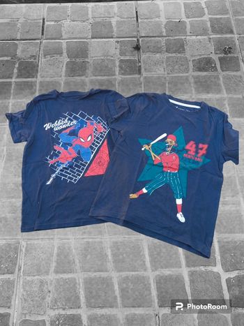 Lot 2 tee-shirt spiderman 👣