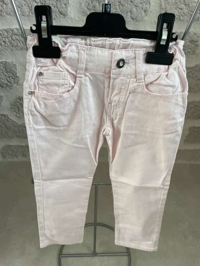 Ensemble pantalon et veste marèse fille rose paillette - photo numéro 4