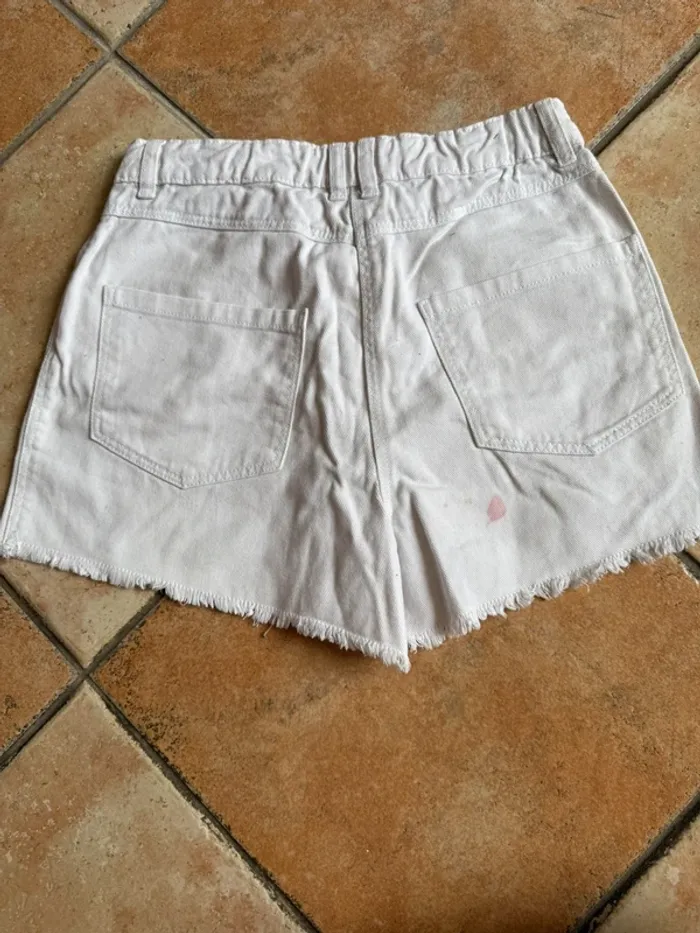 Short blanc à franges taille 16 ans gemo  réglable - photo numéro 2