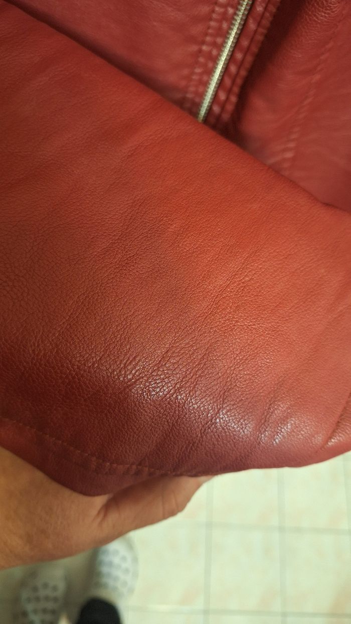 Blouson perfecto Kiabi rouge - photo numéro 2