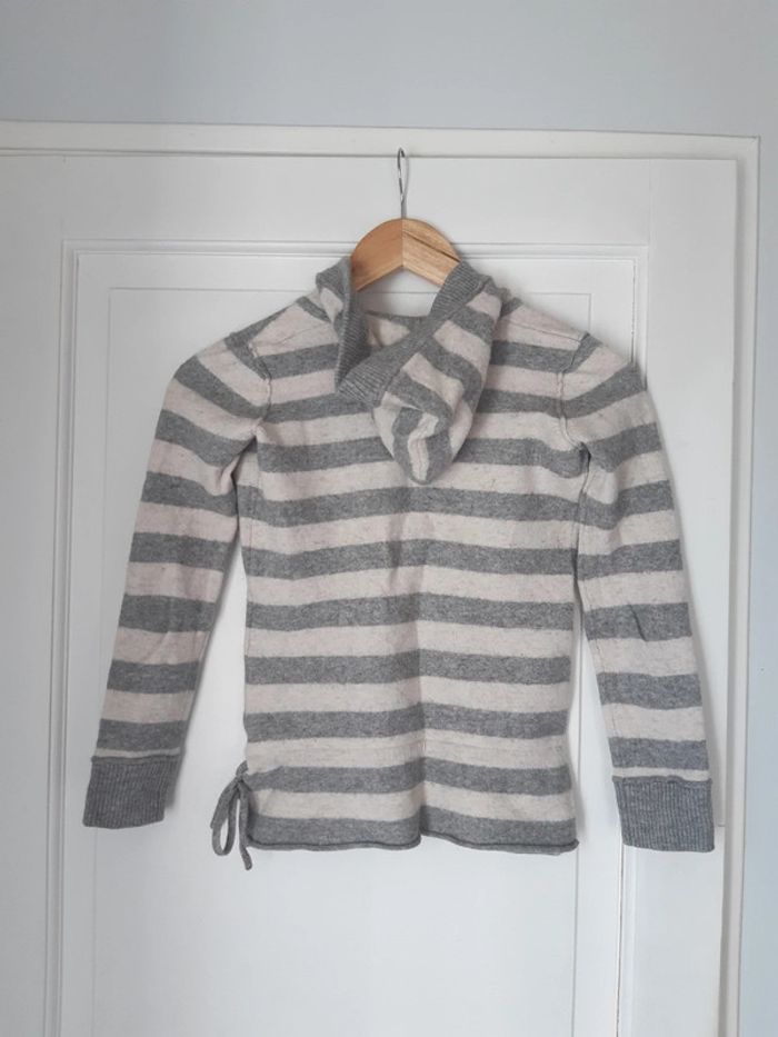 Pull rayé à capuche - photo numéro 2