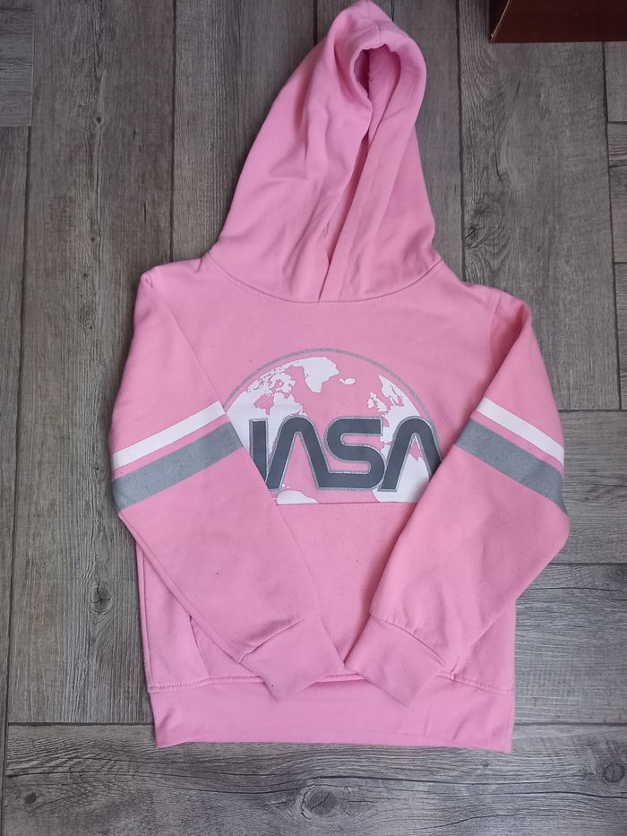 Pull /  sweat  à capuche rose Nasa - photo numéro 2