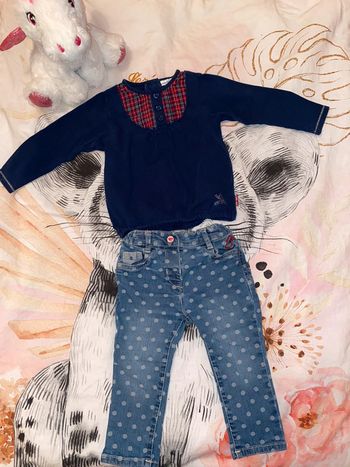Ensemble pantalon t-shirt, taille 12 mois, marque Dpam.