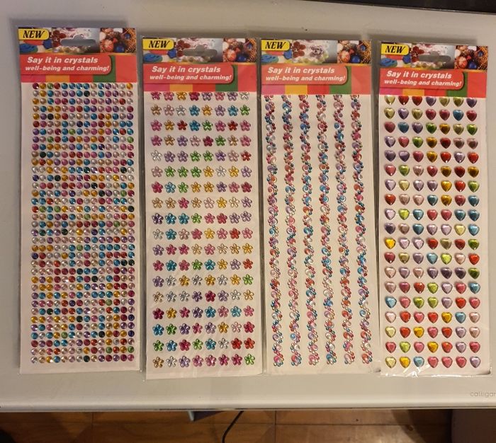 Lot 4 planches de stickers