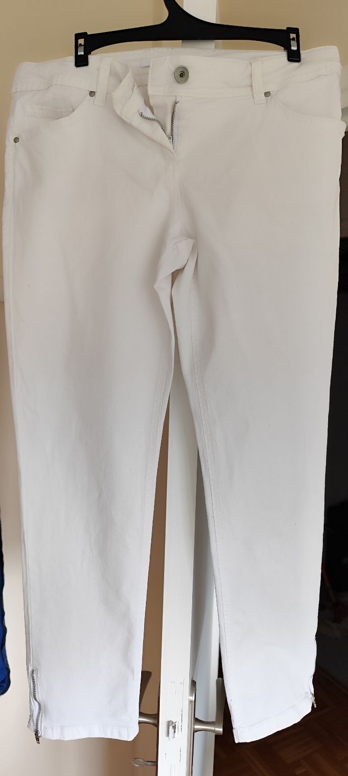 Pantalon femme taille 40 blanc