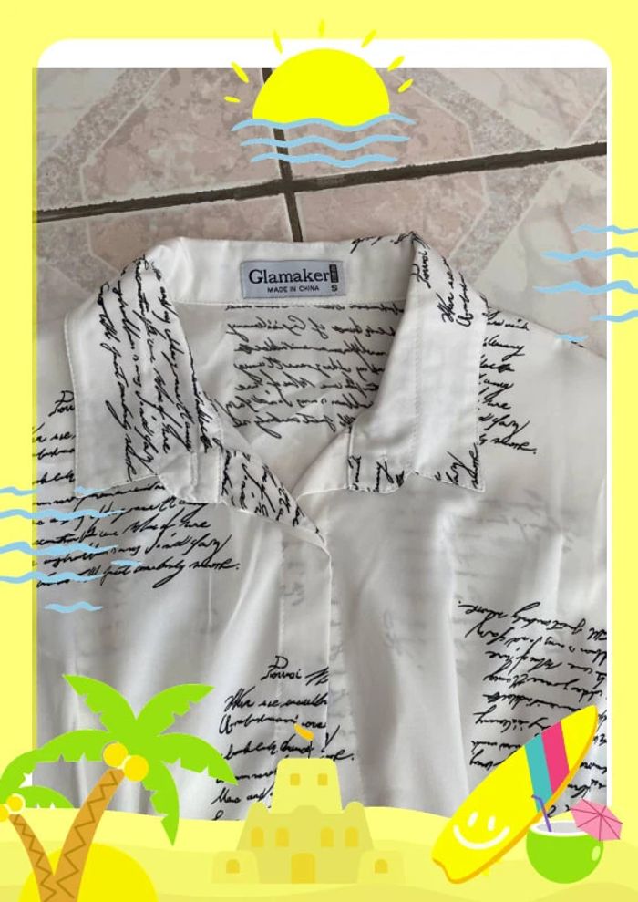 Robe chemise S 36 imprimé lettres - photo numéro 5