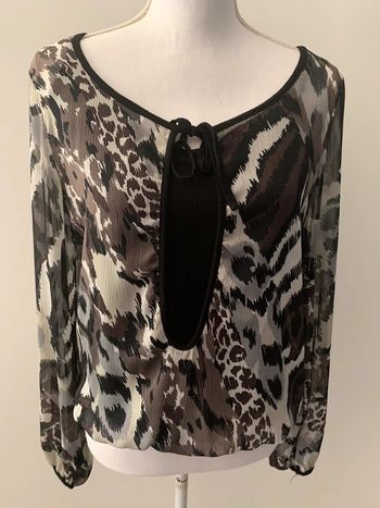 Blouse zébrée et léopard Vintage TS