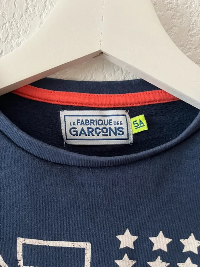 Sweat garçon bleu marine La Fabrique des Garçons - Taille 5 ans - photo numéro 3