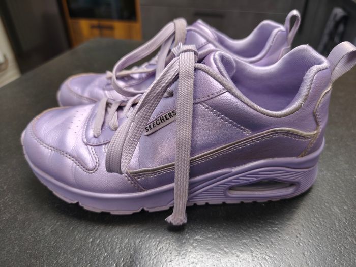 Skechers violet métallique 36 basket filles - photo numéro 3