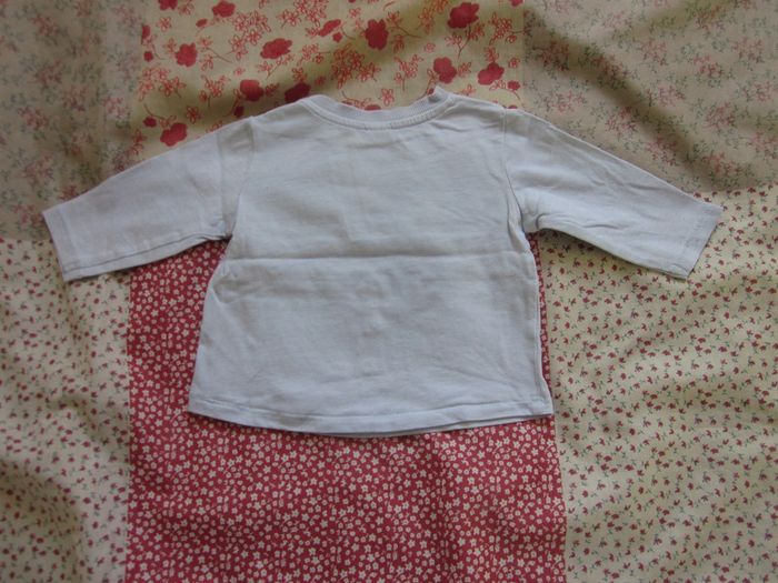 T-Shirt manches longues bleu clair 3 mois - photo numéro 2