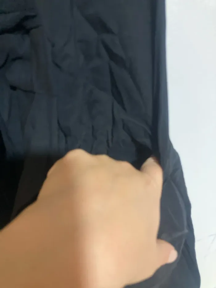 Petite robe noire Taille 1, Col Claudine Froncé, Zip Visible, Poches, Effet Bouffant - photo numéro 6