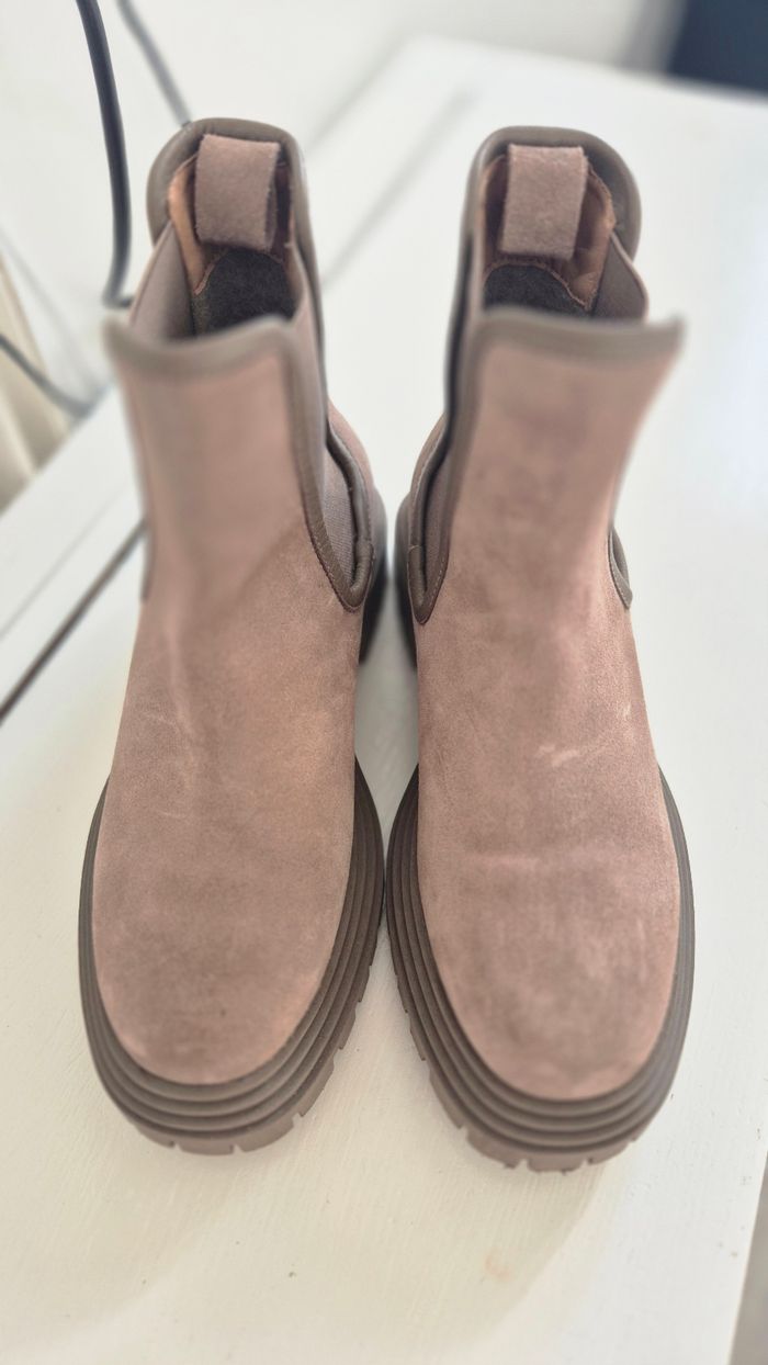 Bottines daim et cuir - photo numéro 7