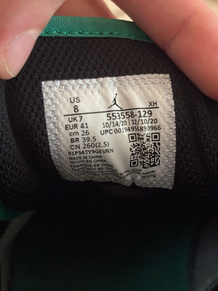 Nike Jordan 1 Low White Lucky Green – Taille/41 - photo numéro 8