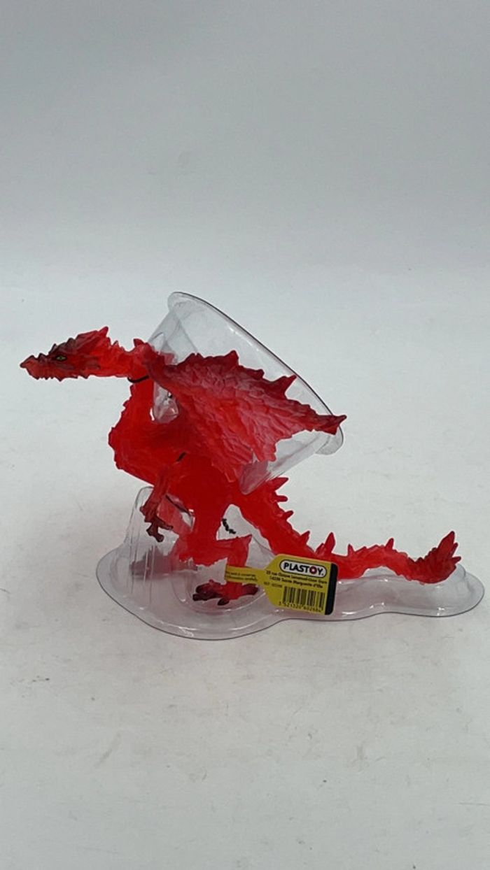 Figurine Dragons rouge transparent Plastoy neuf - photo numéro 2