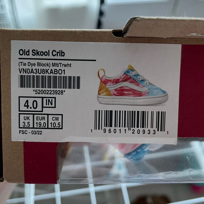 Vans old skool tie dye blocks bébé - photo numéro 3