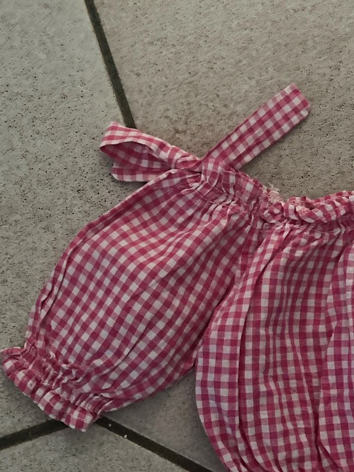 Ensemble jupe et tee shirt Vichy taille 3 ans - photo numéro 6